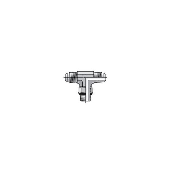 Parker Triple-Lok 37 Deg Male Run Tee, Male JIC 37 Deg to Male NPTF, Branch Male JIC 37 Deg Steel RTX 12 RTX-S - main